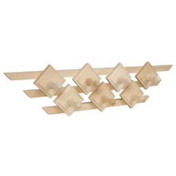 Полка-вешалка под шапки 9-ти рожковая, 79x32x24 см