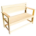 Скамья с подлокотниками 120x51x90см, липа