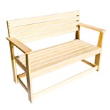 Скамья с подлокотниками 140x51x90см, липа