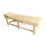 Лежак с подголовником 180x55x58см, липа